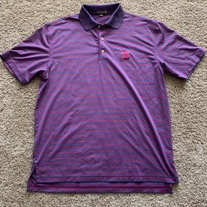 Peter Millar Golf Shirt - Sneds Tour - Purple/Red, Men’s M